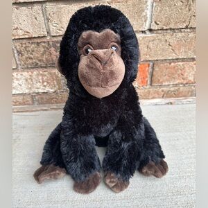 Wild Republic Black Gorilla Chimpanzee Monkey Stuffed Animal 12” Zoo Plush Toy